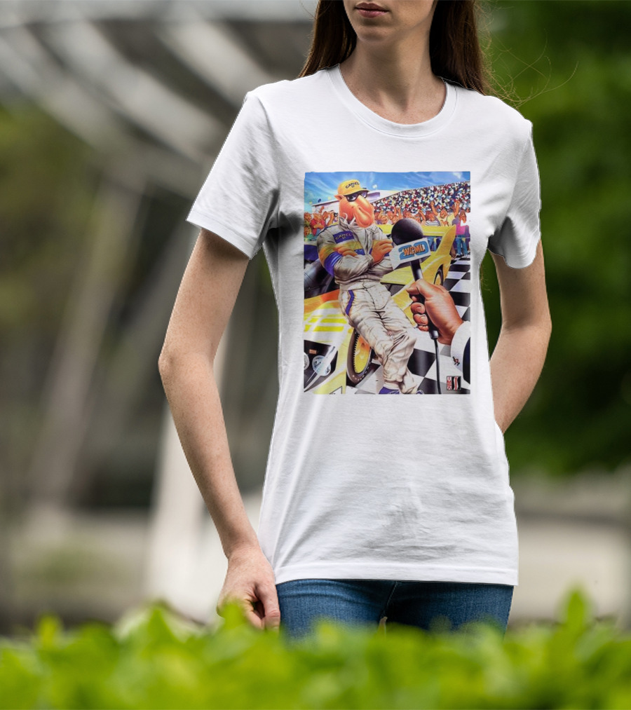 Camel GT Racing Driver Interview Checkered Flag Scene T-Shirt