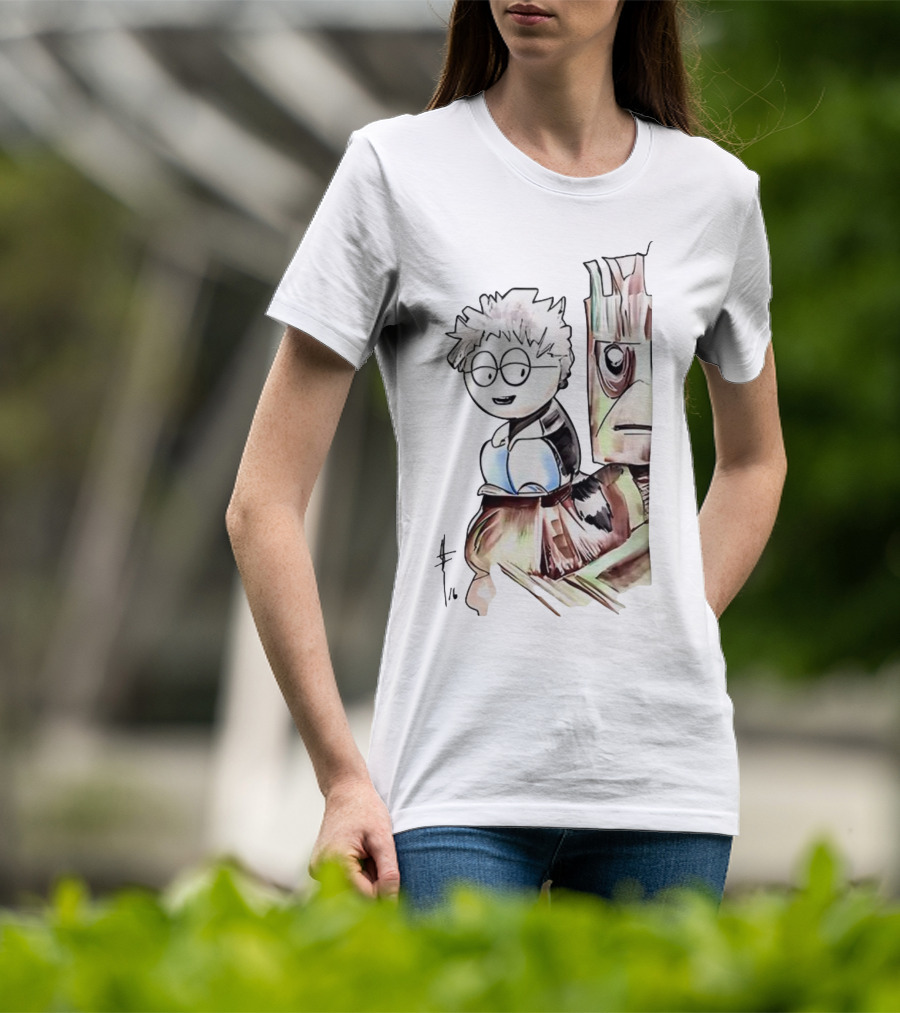 Kyle Broflovski And Groot Cartoon Mashup Fan Art South Park Guardians Of The Galaxy Crossover T-Shirt