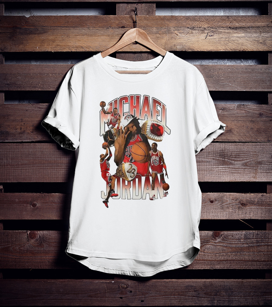 Michael Jordan NBA Bulls Champion Iconic Moments T-Shirt