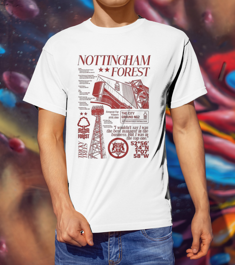 Nottingham Forest Premier League City Ground Nottinghamshire Football Club T-Shirt