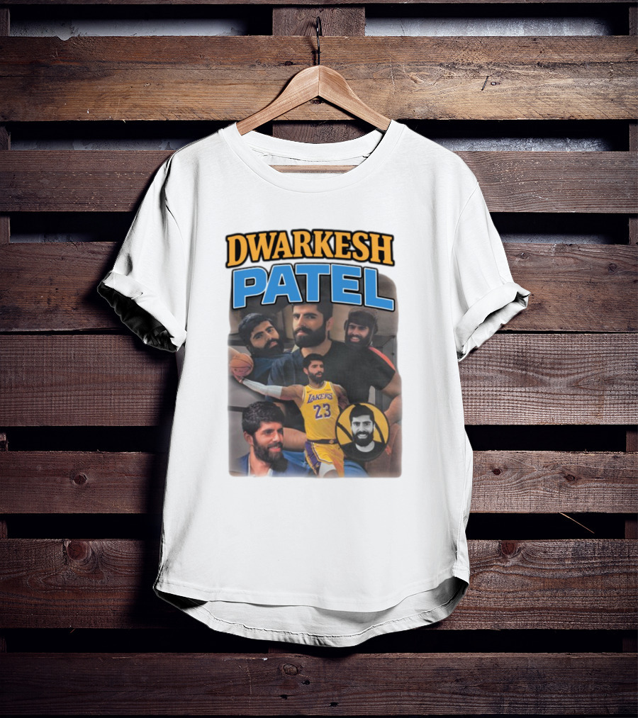 Dwarkesh Patel Lakers 23 Basketball Tribute T-Shirt