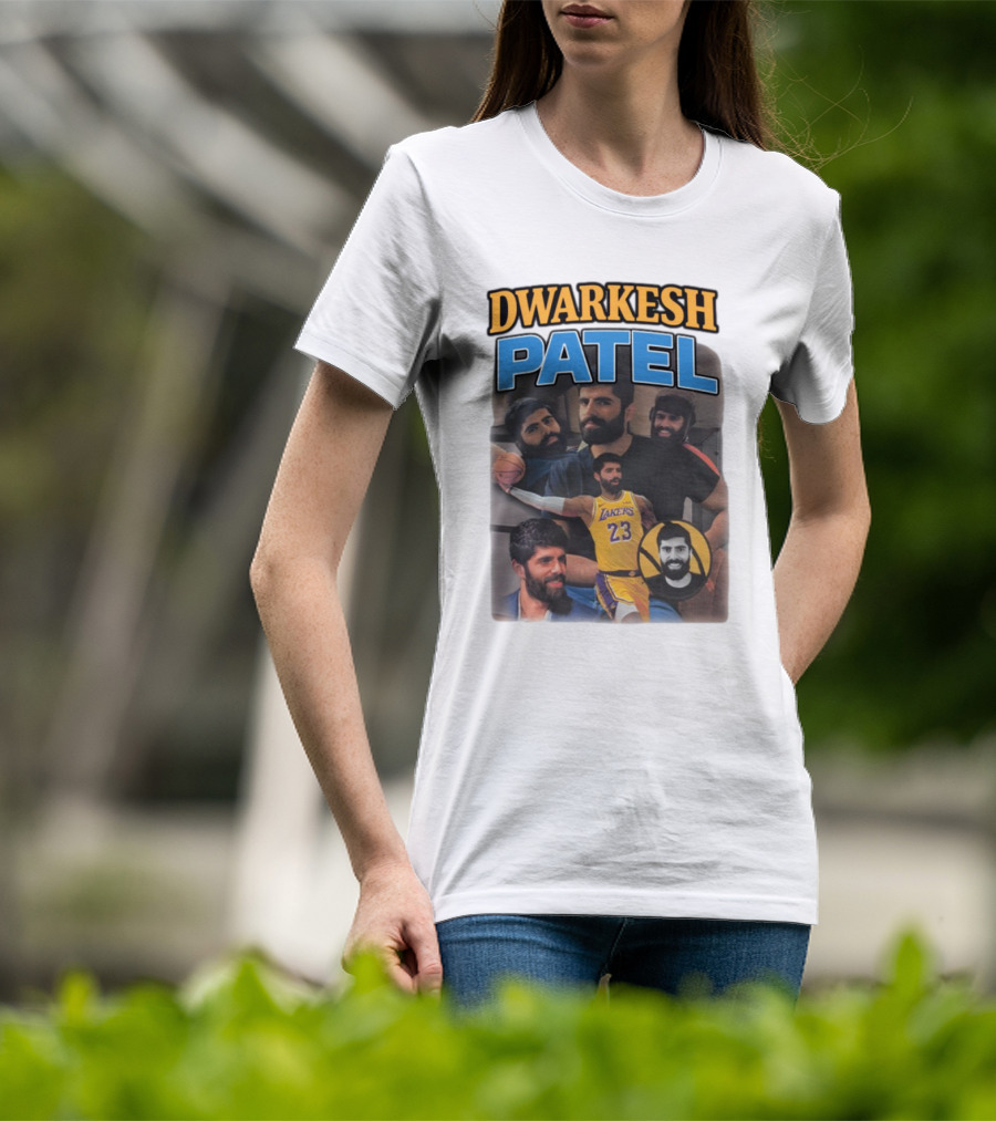 Dwarkesh Patel Lakers 23 Basketball Tribute T-Shirt
