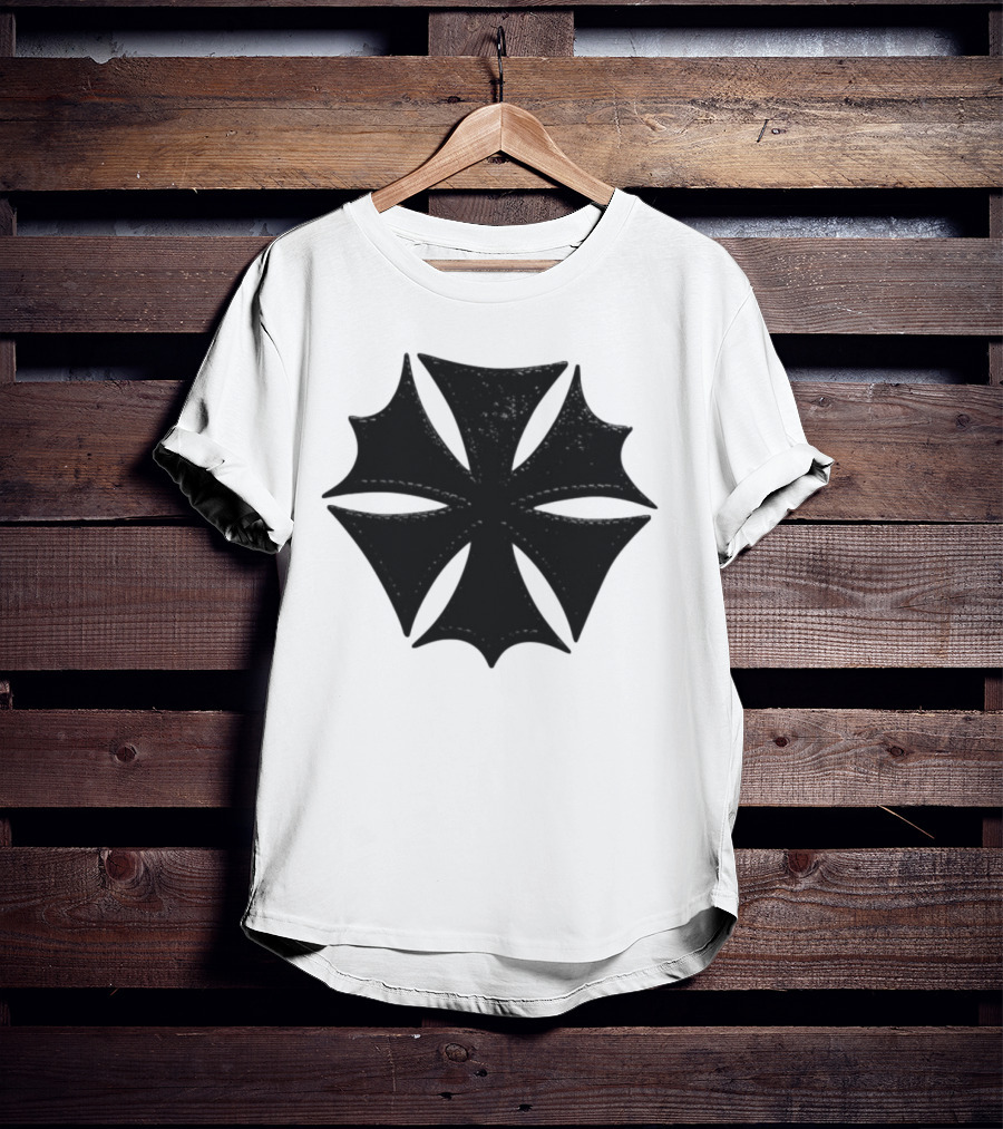 Hardstone Psycho Iron Cross Symbol Black T-Shirt