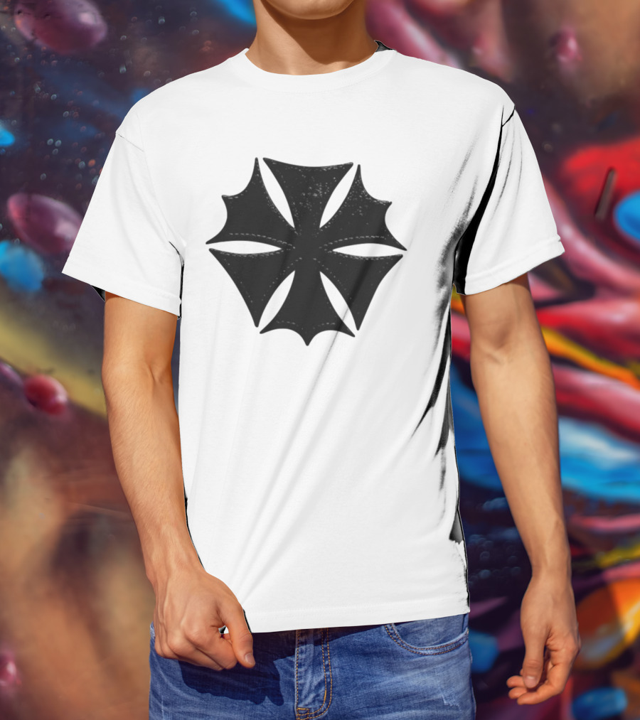 Hardstone Psycho Iron Cross Symbol Black T-Shirt