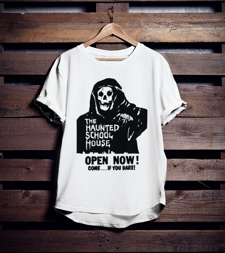 The Haunted School House Horror Movie Eerie Childhood Education Ghost Story T-Shirt