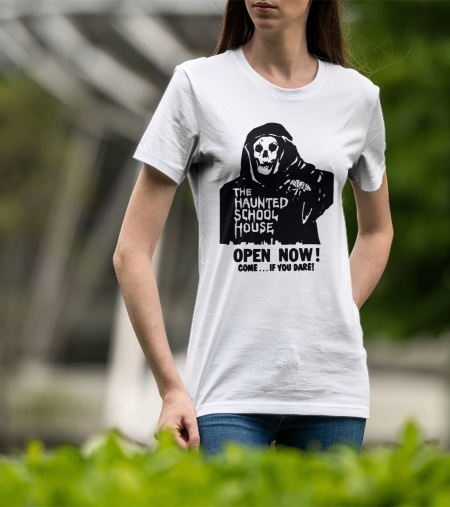 The Haunted School House Horror Movie Eerie Childhood Education Ghost Story T-Shirt
