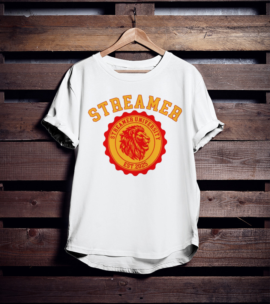Streamer University Est 2025 Lion Emblem T-Shirt