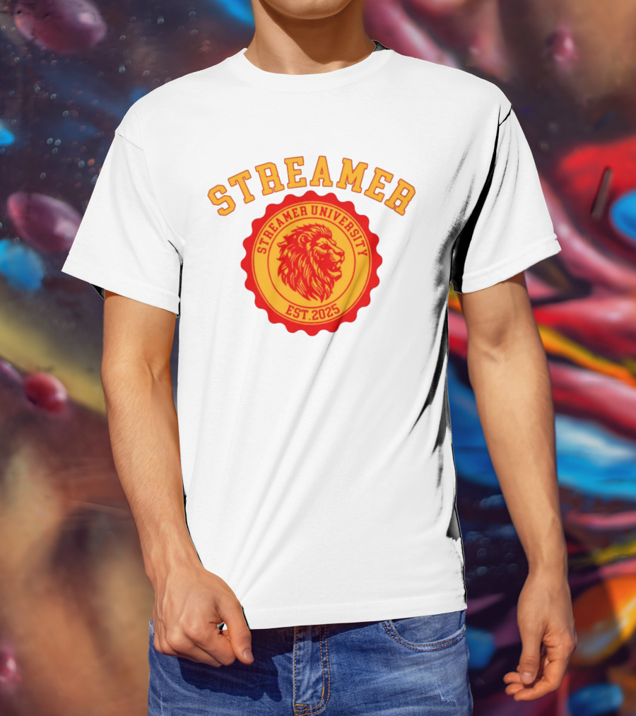 Streamer University Est 2025 Lion Emblem T-Shirt