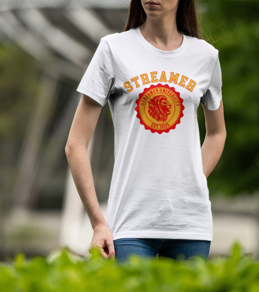 Streamer University Est 2025 Lion Emblem T-Shirt