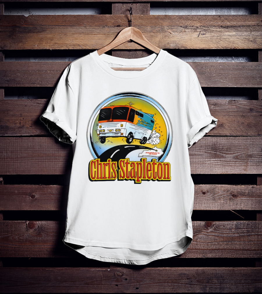 Chris Stapleton Youth Bus Flying Road Adventure T-Shirt