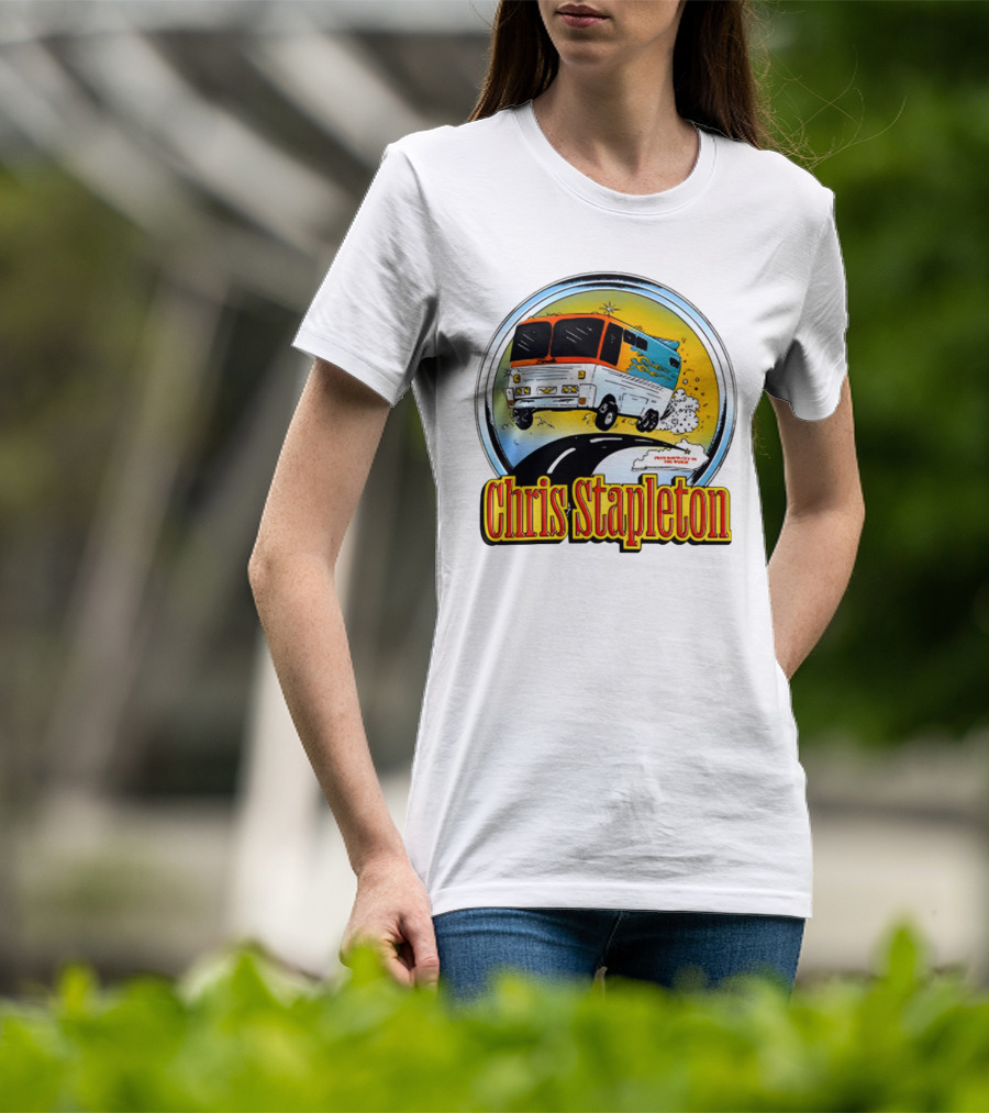 Chris Stapleton Youth Bus Flying Road Adventure T-Shirt