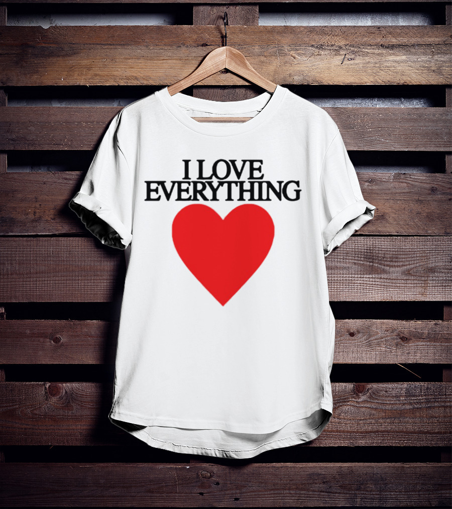 Mira Joyce I Love Everything Heart Red Graphic Style T-Shirt
