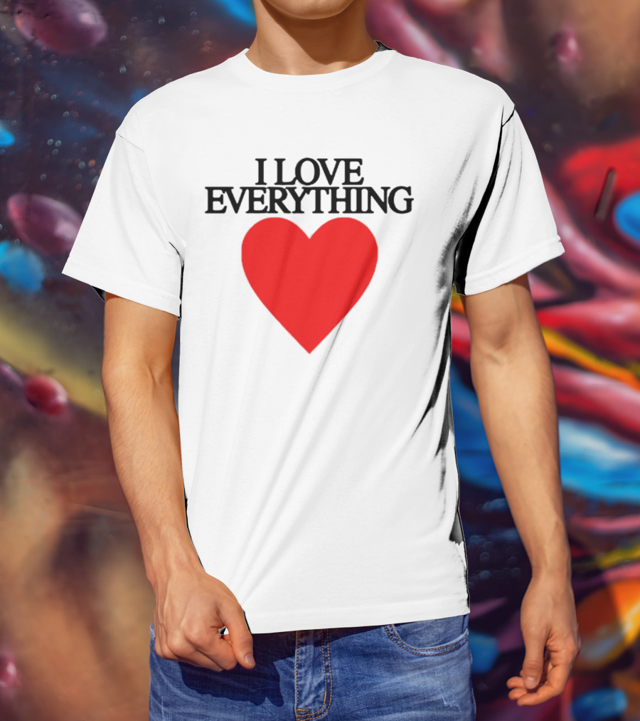 Mira Joyce I Love Everything Heart Red Graphic Style T-Shirt