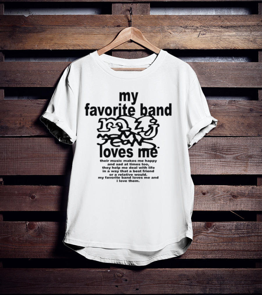 Momjeansweb My Favorite Band Loves Me Vintage Tour Dategraphic T-Shirt