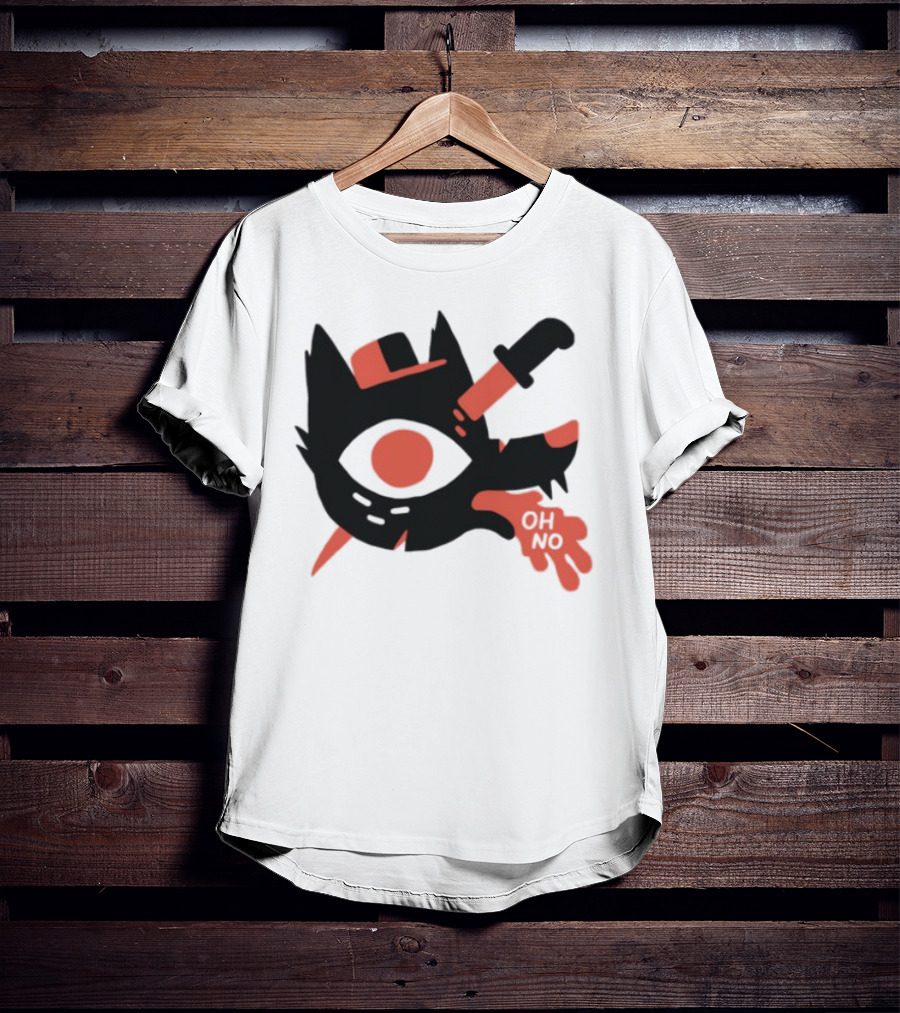 Oh No Dog Knife Eye Graphic T-Shirt
