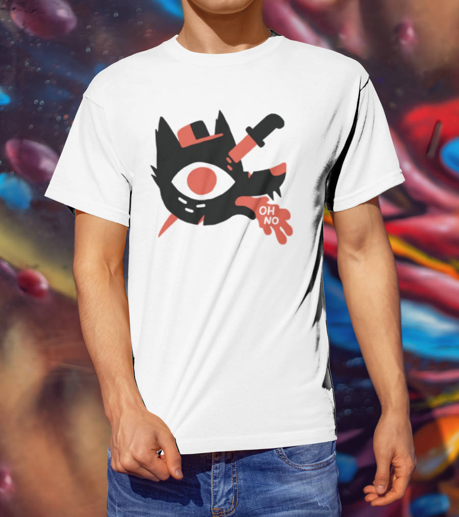 Oh No Dog Knife Eye Graphic T-Shirt