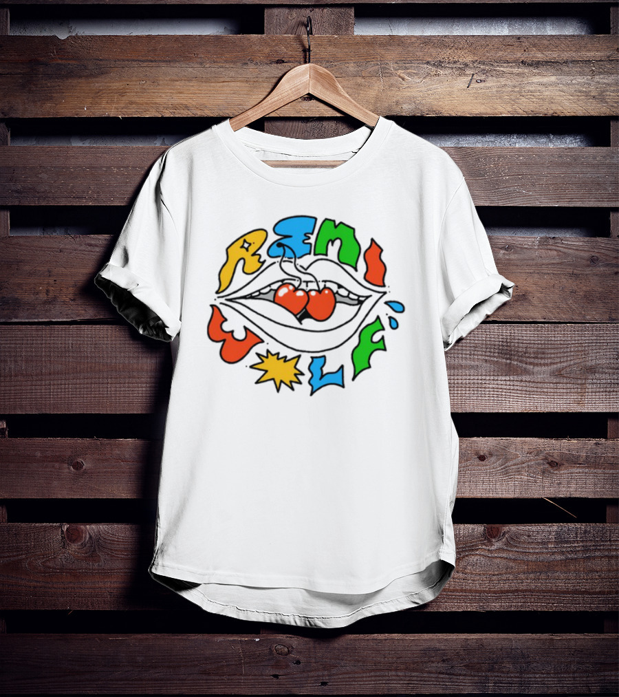 Remi Wolf Cherries Colorful Abstract Text Bright And Playful Style T-Shirt