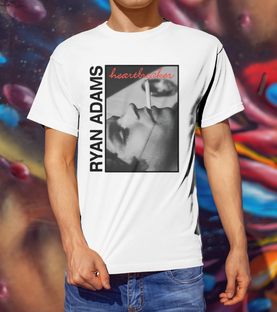 Ryan Adams Heartbreaker Anniversary Cigarette Portrait T-Shirt