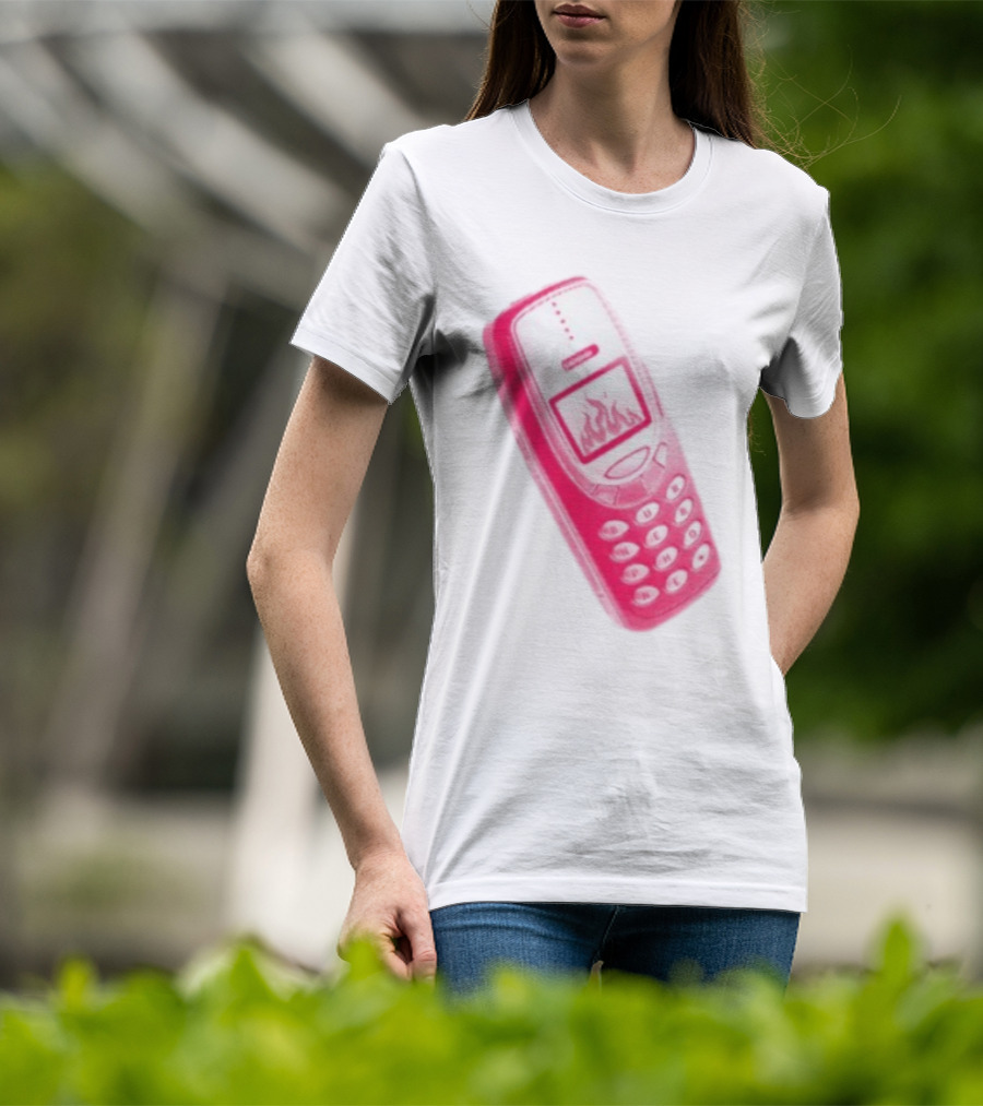 Ben Ellis The Burner Phone Retro Cell Fire Graphic T-Shirt