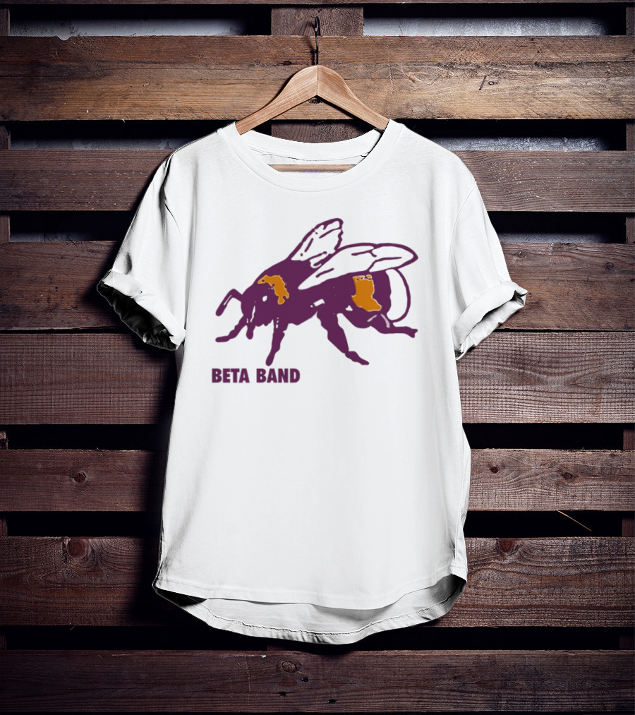 Beta Band Abstract Bee Purple Yellow T-Shirt