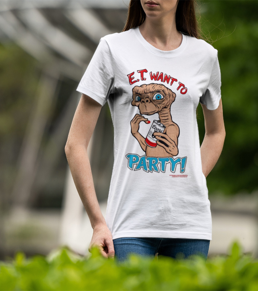E.T. Want To Party Coors Can T-Shirt
