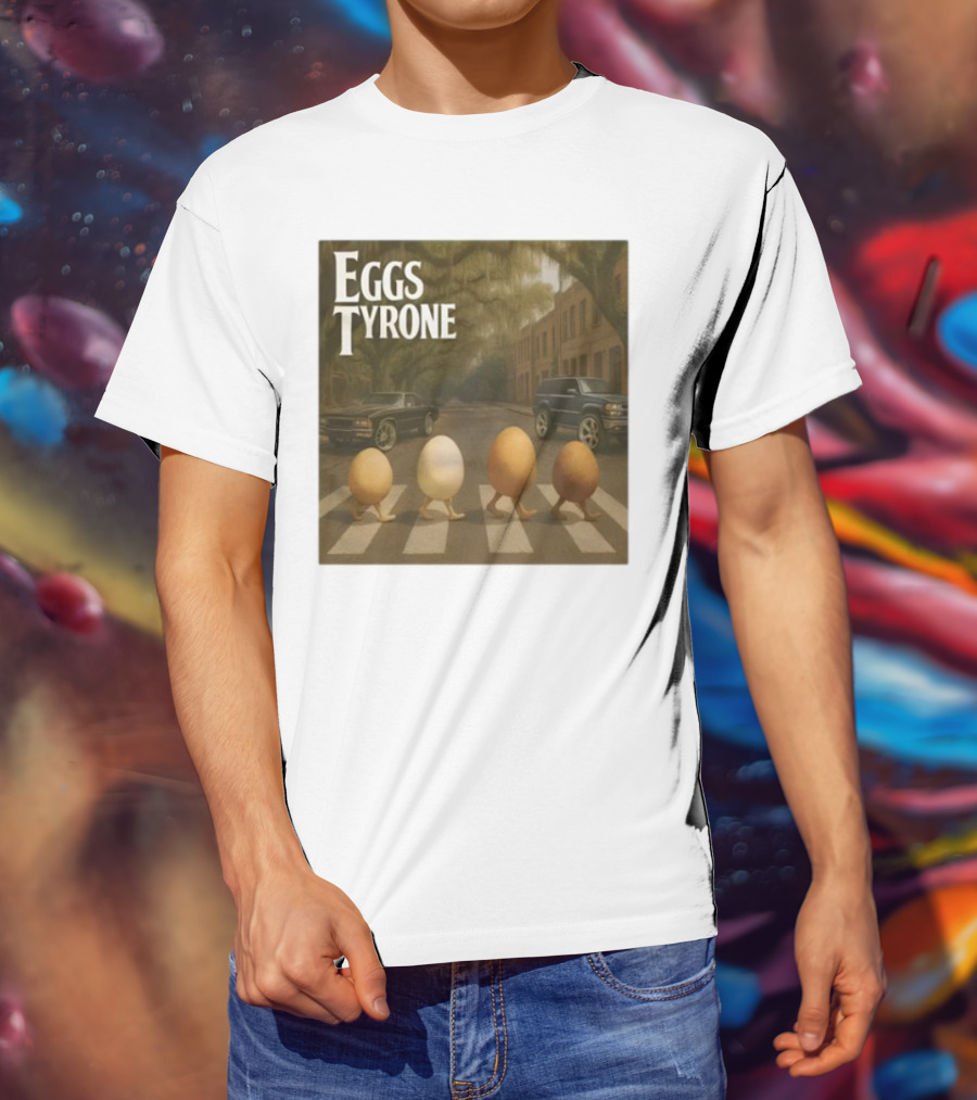 Eggs Tyrone Abbey Road Parody Street Scene T-Shirt