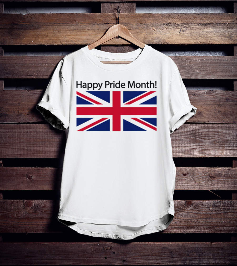 UK Flag Illegalshirts Happy Pride Month American Flag T-Shirt