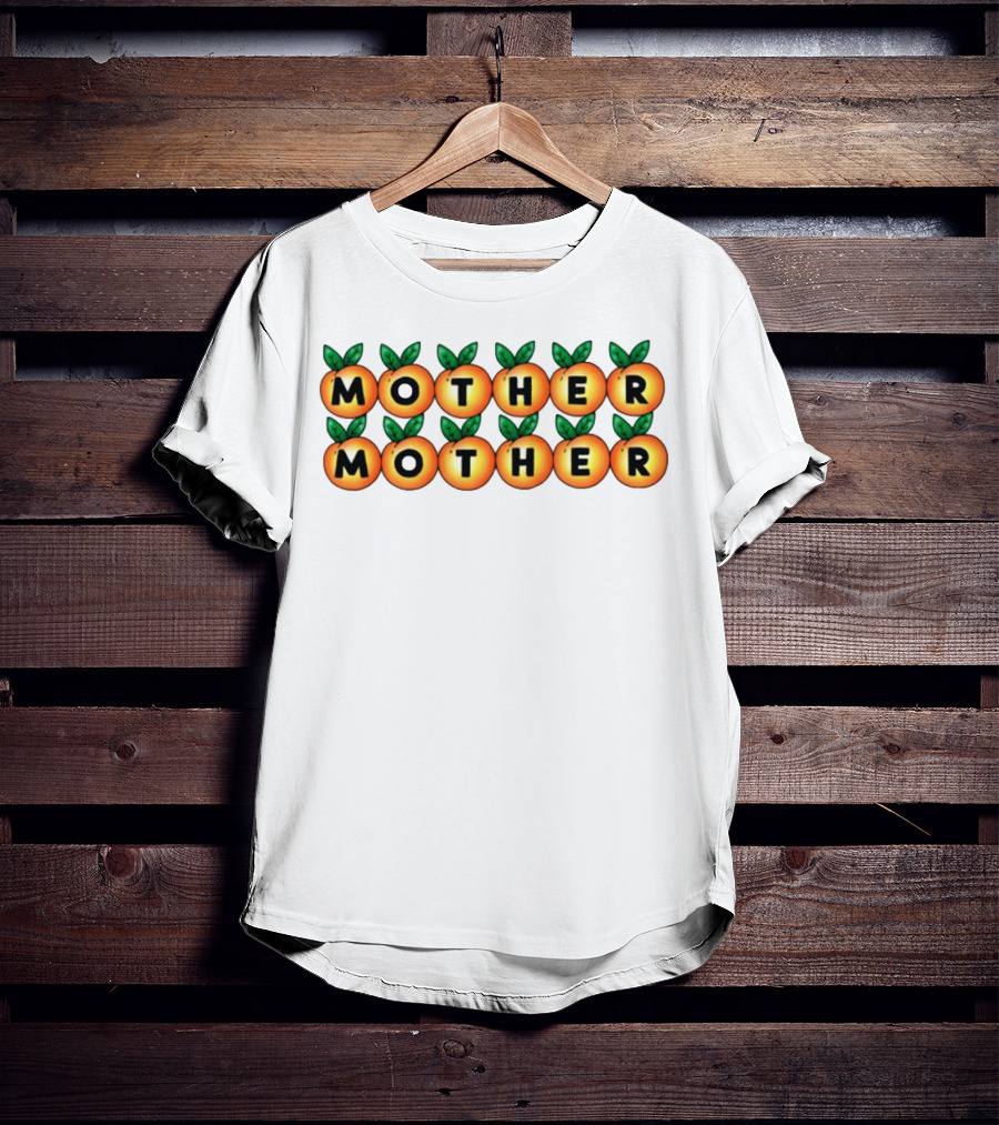 Mother Mother Peach Design Pattern T-Shirt