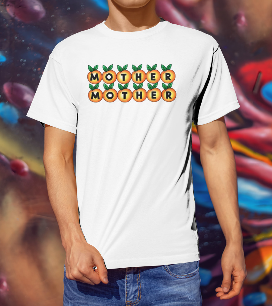 Mother Mother Peach Design Pattern T-Shirt