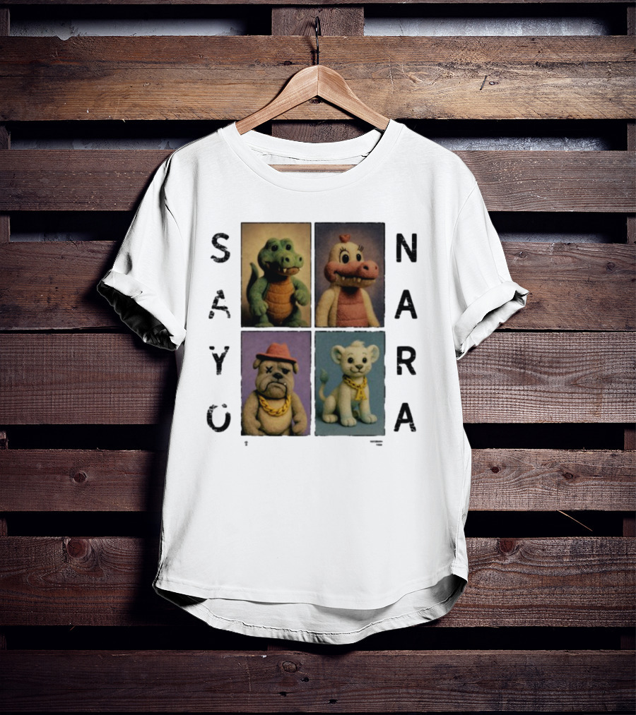 Sayonara Fvmily Vintage Animal Characters T-Shirt