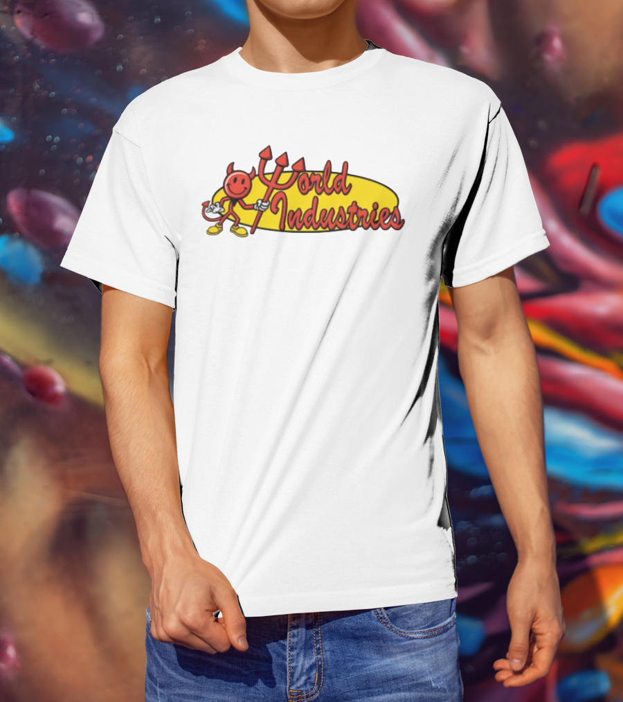 World Industries Devil Smiley Trident Oval T-Shirt
