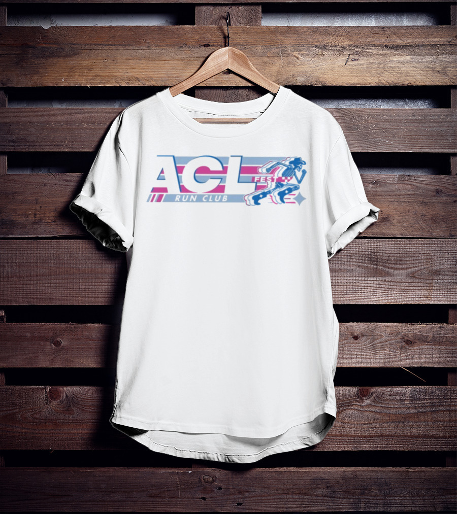 ACL Festival Run Club Skeleton Austin City Limits Music Festival Running Theme T-Shirt