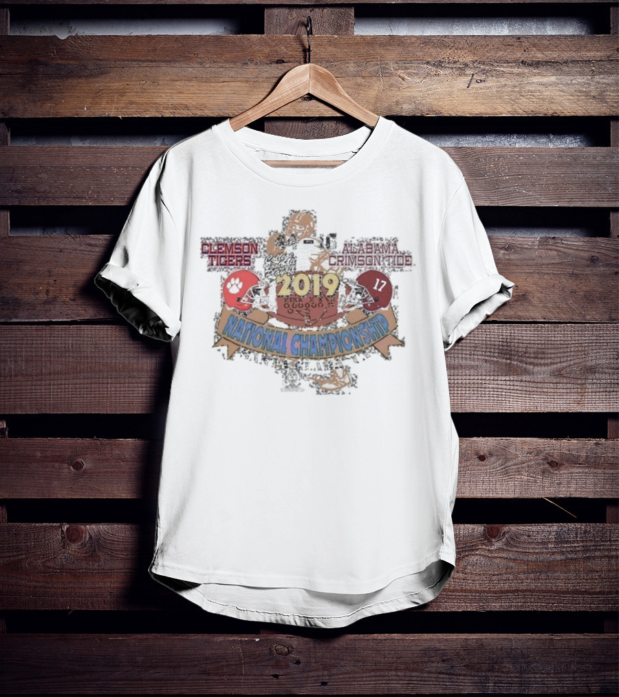 Alabama Crimson Tide Vs Clemson Tigers 2019 National Championship Matchup Santa Clara CA T-Shirt