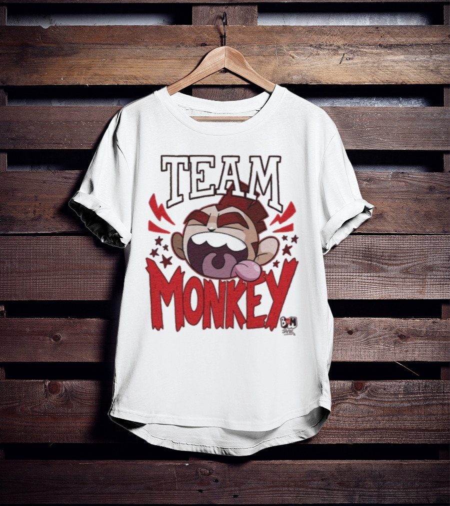 TEAM MONKEY BUNNY VS MONKEY TEAM SUPPORTERS FUN FACE T-Shirt