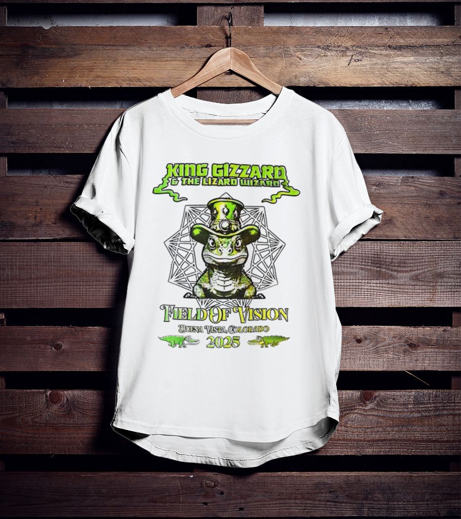 King Gizzard & The Lizard Wizard Field Of Vision 2025 Meadow Creek Buena Vista Colorado T-Shirt