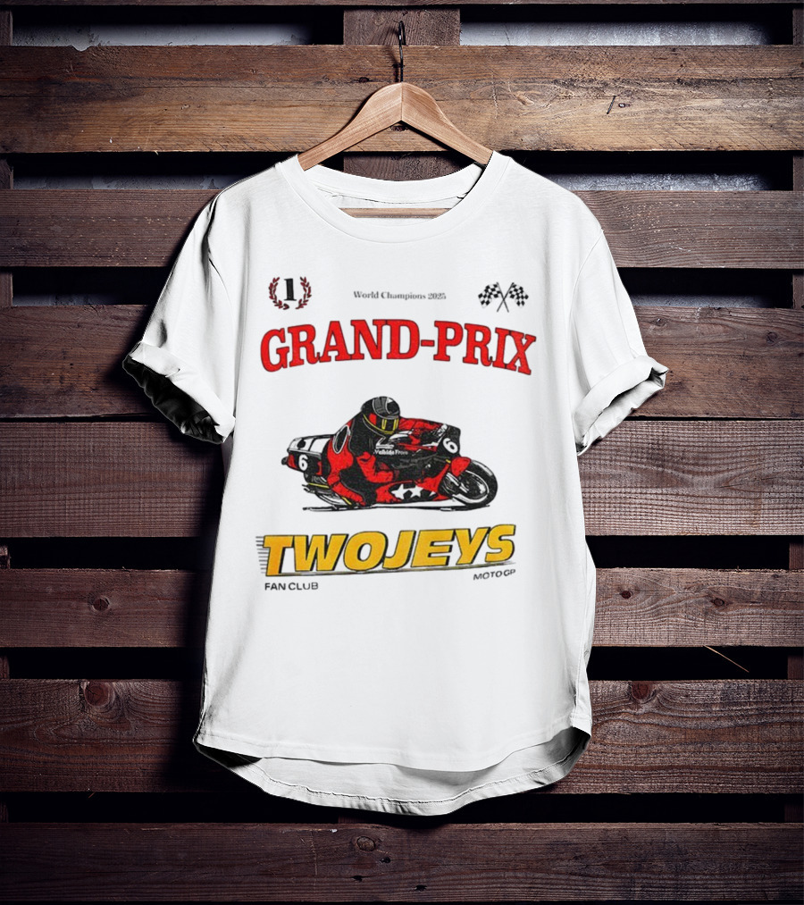 Grand Prix World Champions 2025 Twojeys Moto Racing Fan Club T-Shirt
