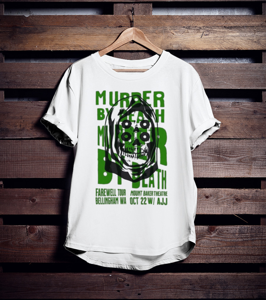 Murder By Death Farewell Tour Bellingham WA Oct 22 With AJJ 20th Anniversary T-Shirt