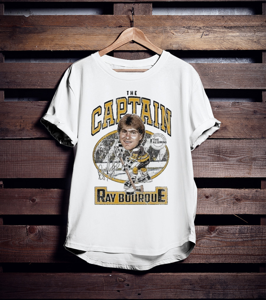 The Captain Ray Bourque NHL Alumni Association Spittin Chiclets Collaboration T-Shirt