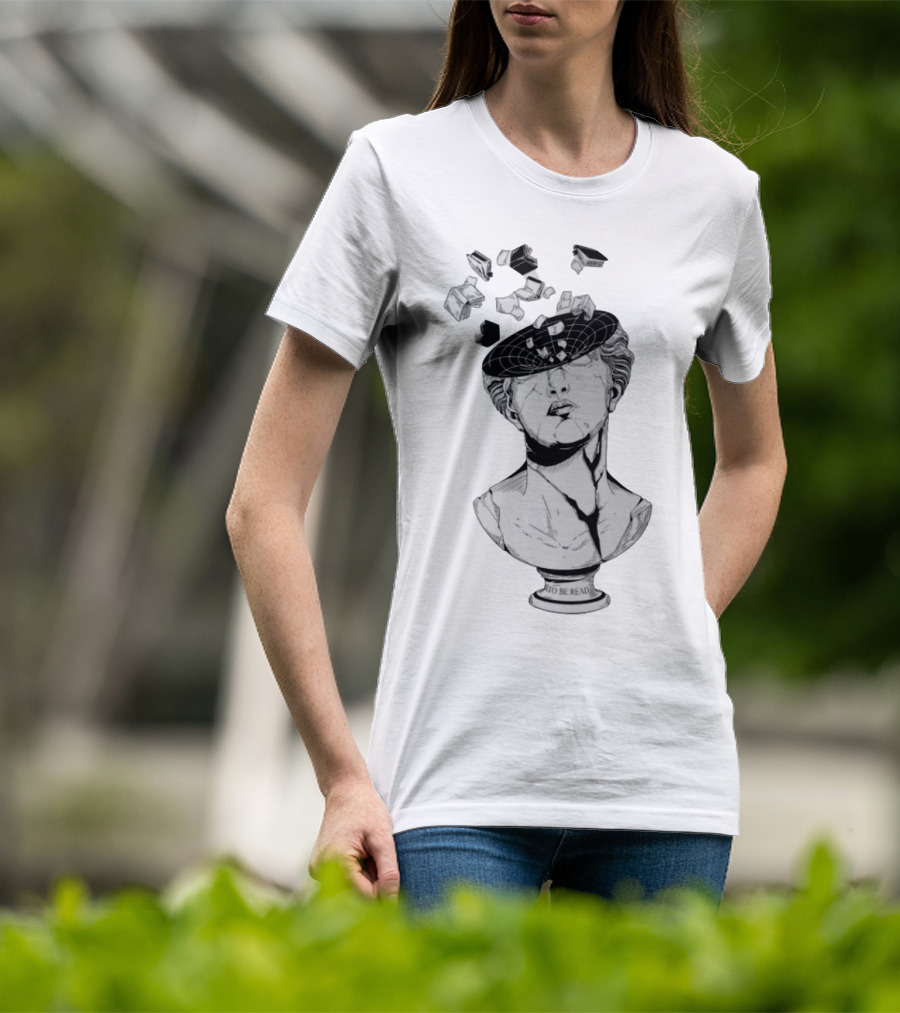 Daniel Greene To Be Read Exploding Head Sculpture With Floating Books T-Shirt