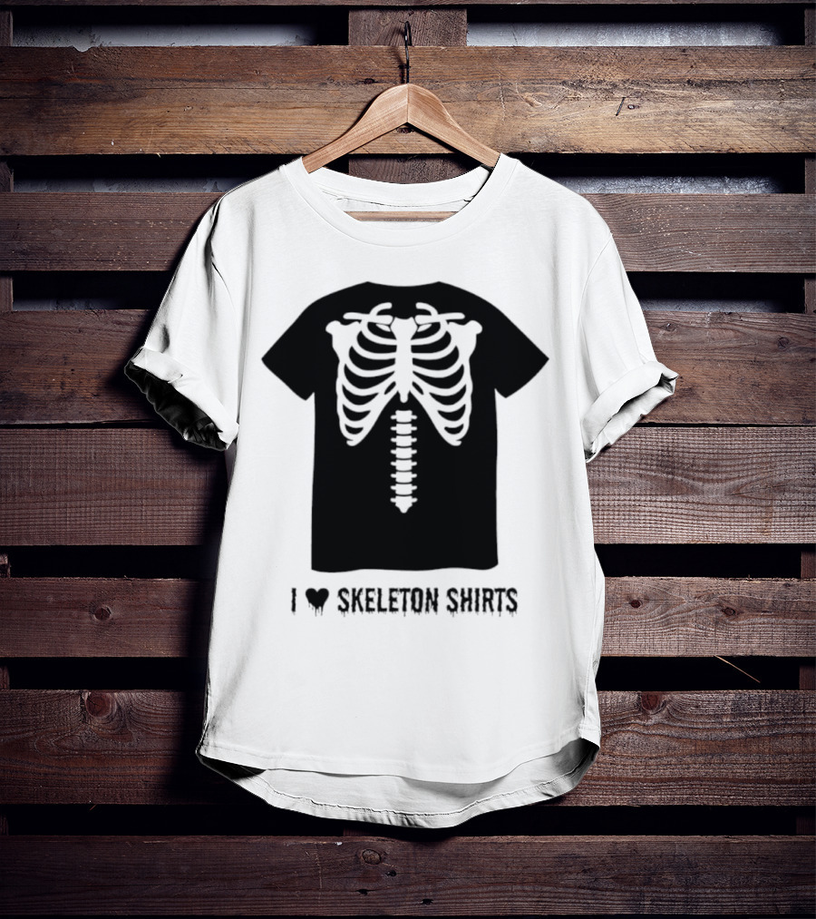 I Love Skeletons Heart Original Skeleton T-Shirt