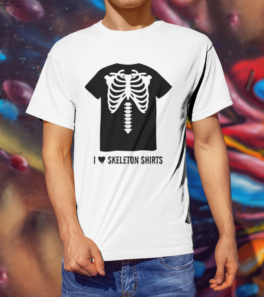 I Love Skeletons Heart Original Skeleton T-Shirt