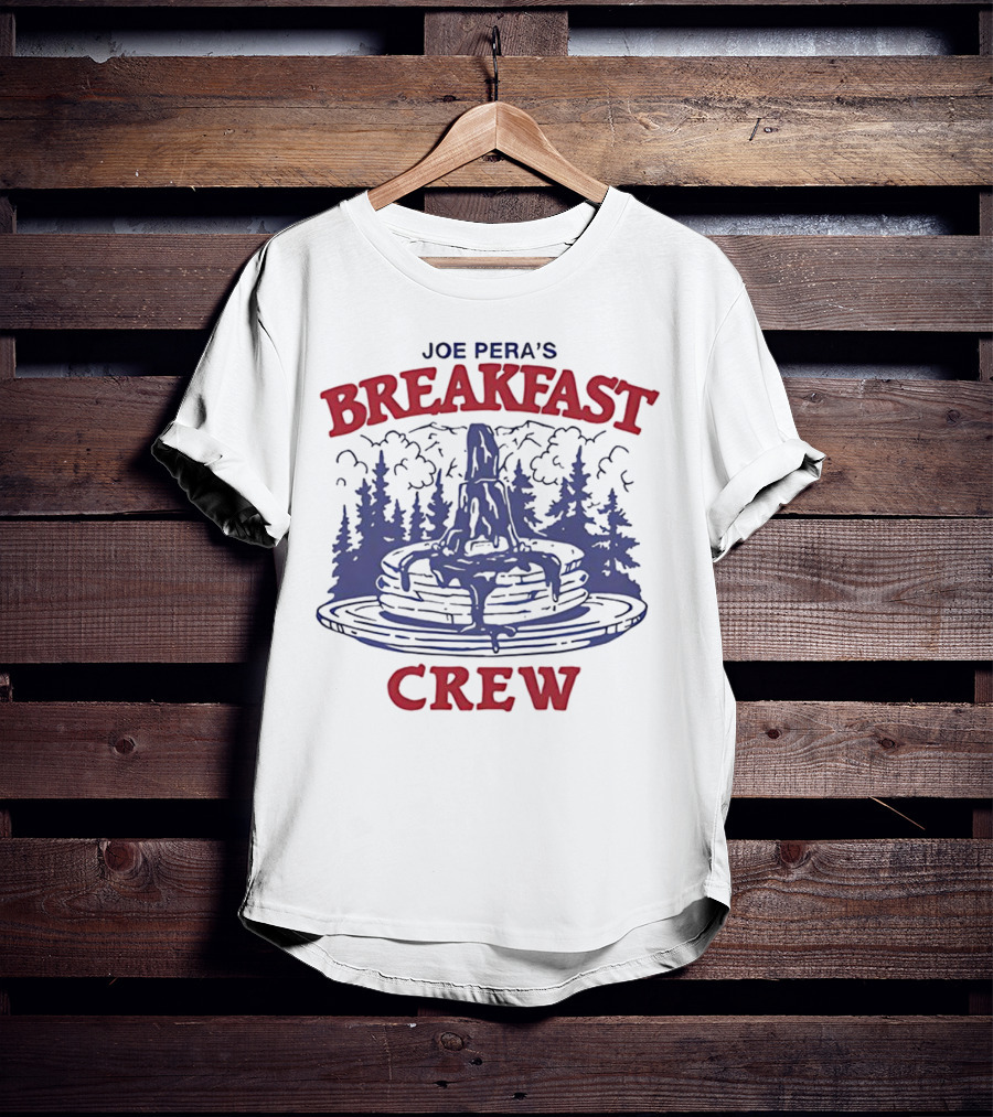 Joe Pera's Breakfast Crew Pancake Stack Forest Scene T-Shirt