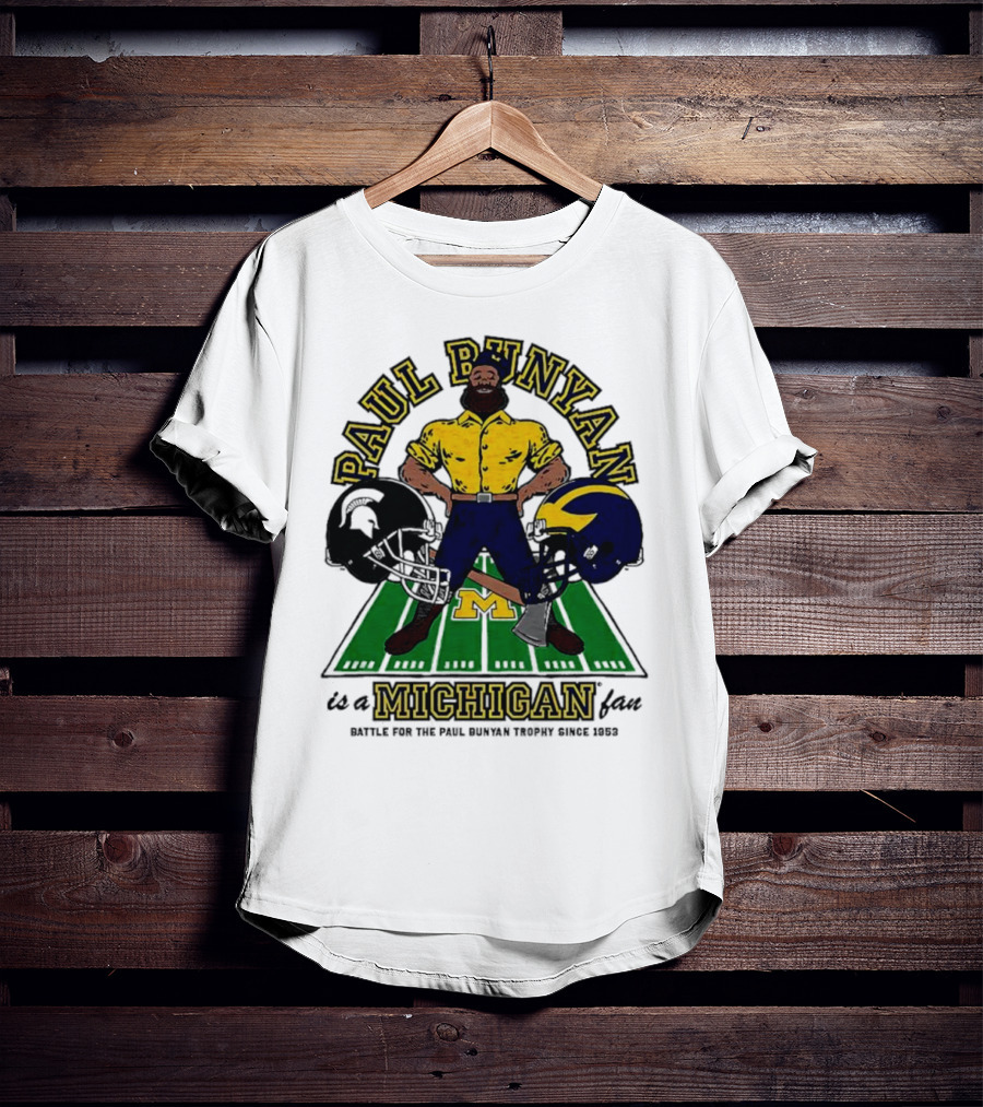Paul Bunyan Michigan Wolverines M Helmet Since 1952 T-Shirt