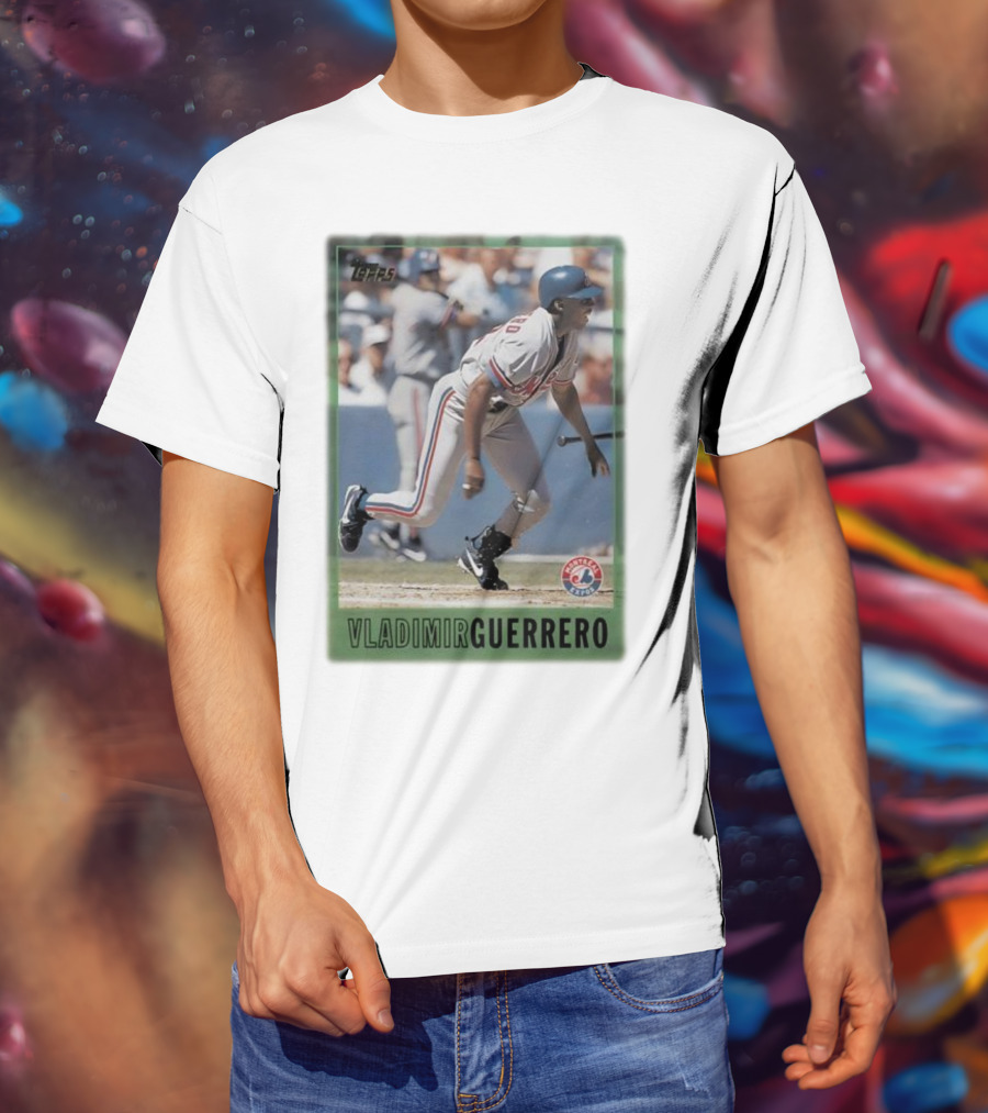 Montreal Expos Vladimir Guerrero MLB Topps Baseball Card T-Shirt