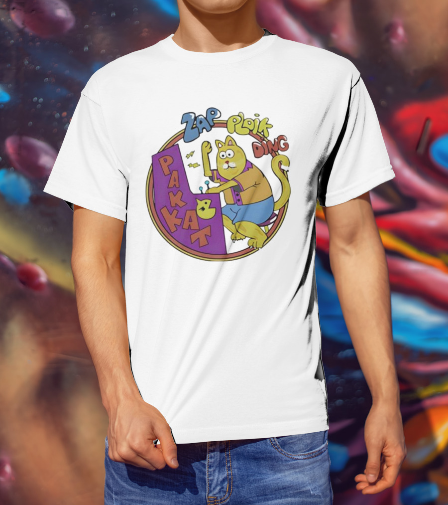 Stranger Things Zap Ploik Ding Cat Cartoon Pakkat T-Shirt