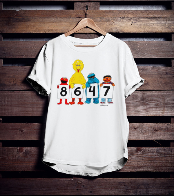 8647 Sesame Street Elmo Big Bird Cookie Monster Ernie T-Shirt