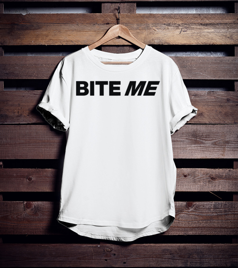 Bite Me Vampire Fangs Halloween Graphic T-Shirt