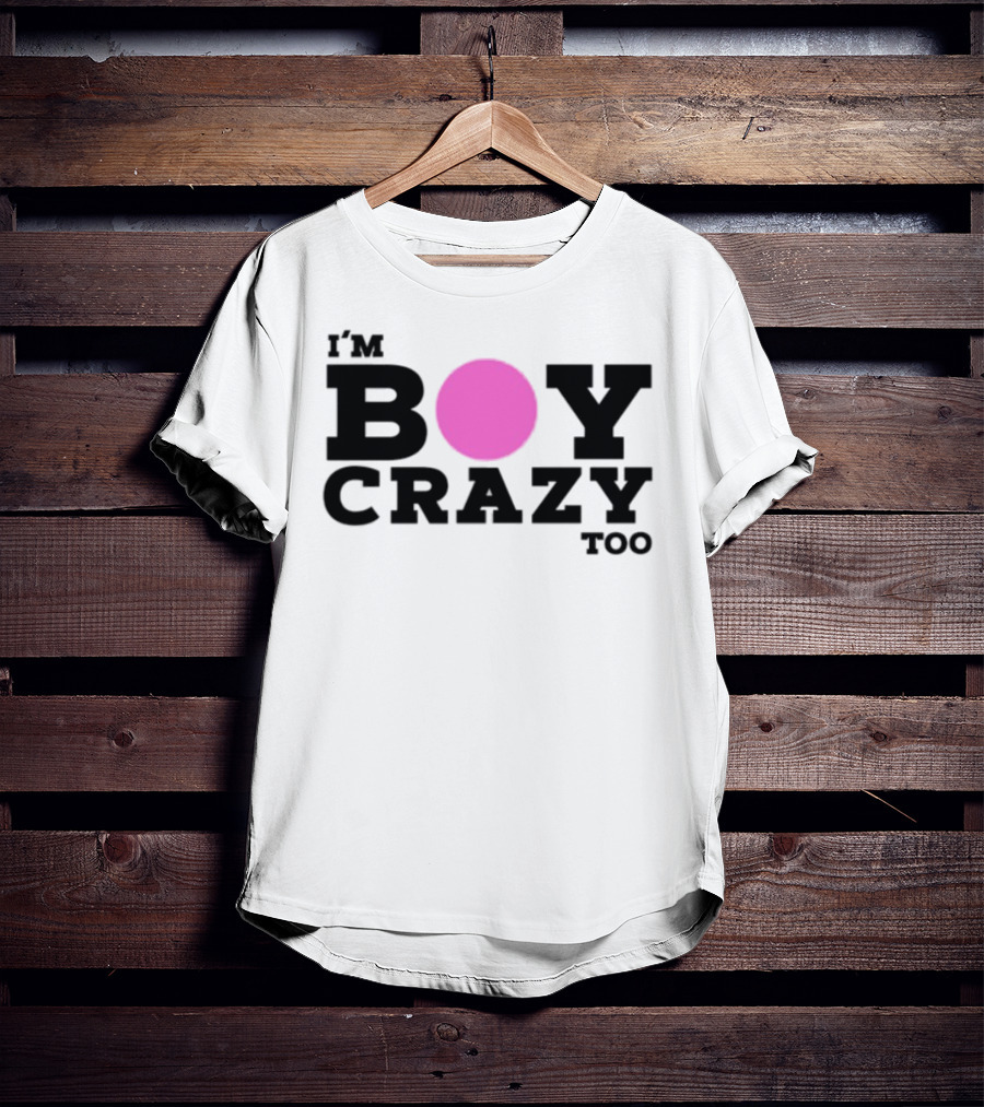 Kesha I'm Boy Crazy Too Pink Circle T-Shirt