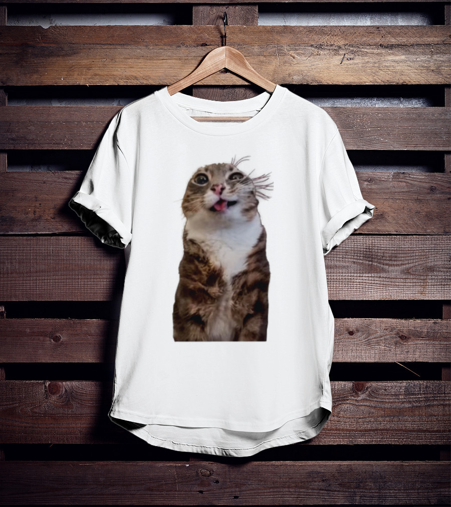 Rigby Cat Funny Feline Expression With Tongue Out T-Shirt