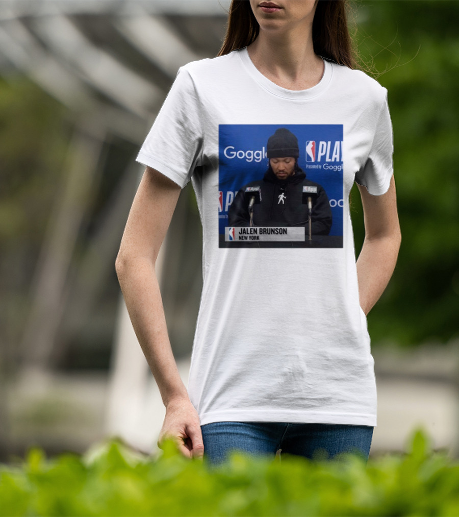 Jalen Brunson New York Press Conference NBA Playoffs Presented By Google T-Shirt